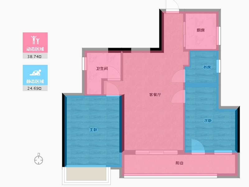 浙江省-湖州市-金宸湾-70.00-户型库-动静分区