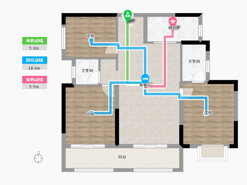 湖南省-岳阳市-中建·嘉和城-100.00-户型库-动静线