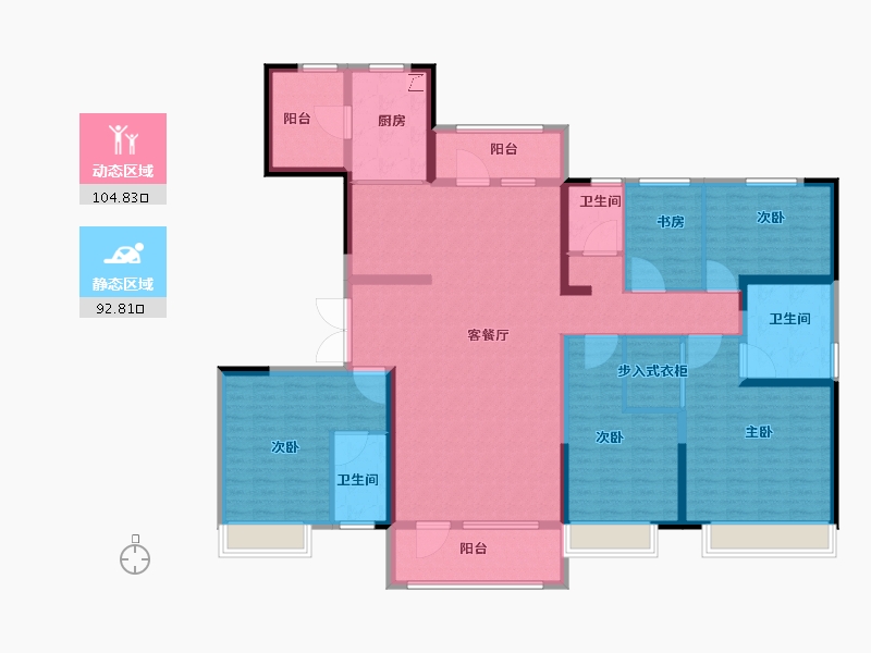 山东省-济南市-中国MALL・城市之星-178.00-户型库-动静分区