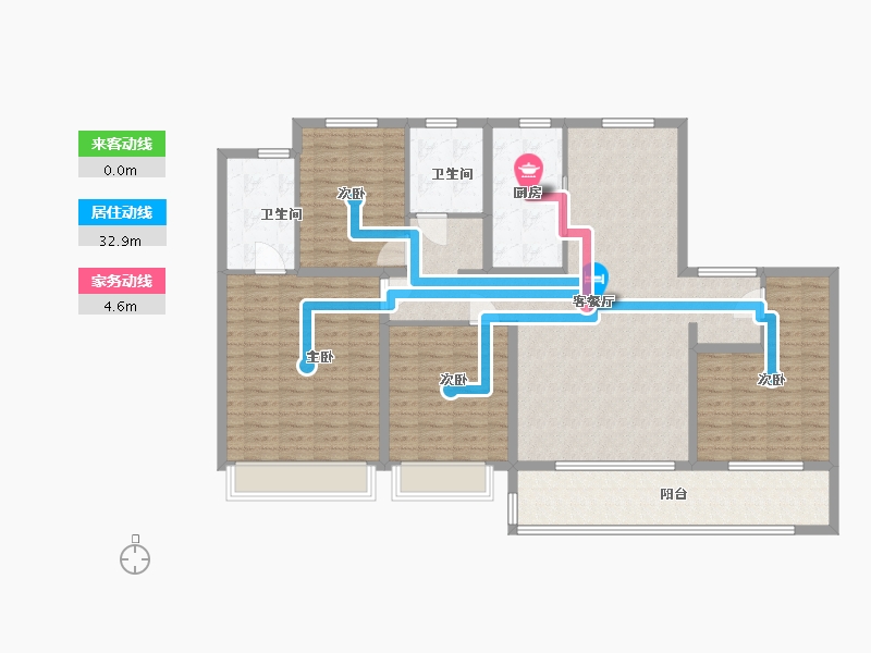 山东省-济宁市-滨河府-143.00-户型库-动静线