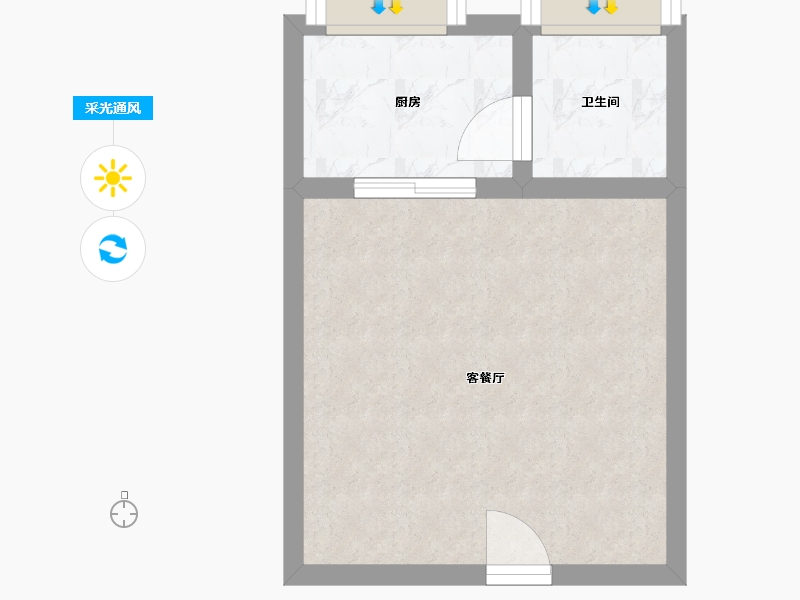 广东省-佛山市-慧港国际-26.50-户型库-采光通风