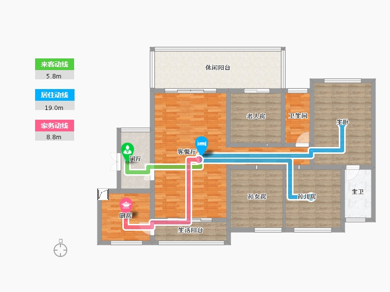 四川省-广元市-广元邦泰天誉-130.75-户型库-动静线