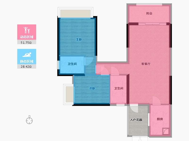 广东省-佛山市-顺德深业城-110.31-户型库-动静分区