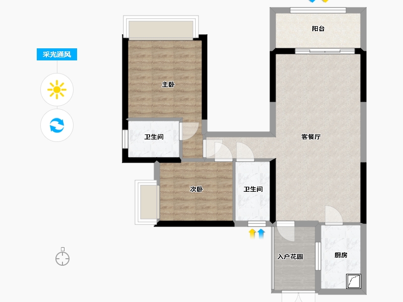 广东省-佛山市-顺德深业城-110.31-户型库-采光通风