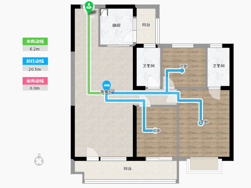 辽宁省-沈阳市-碧桂园大城印象-100.00-户型库-动静线