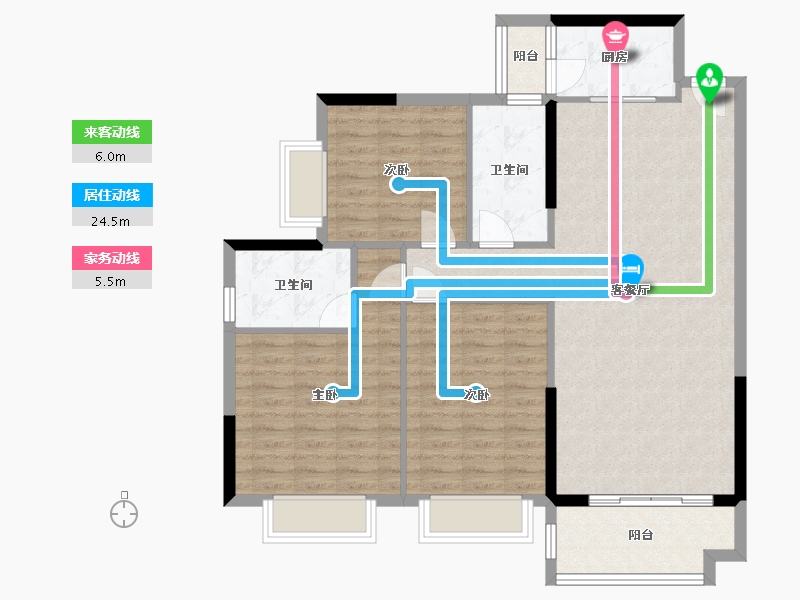 广东省-阳江市-领美生活广场-107.00-户型库-动静线