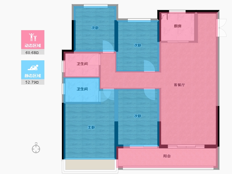 浙江省-温州市-悦名庭-126.00-户型库-动静分区