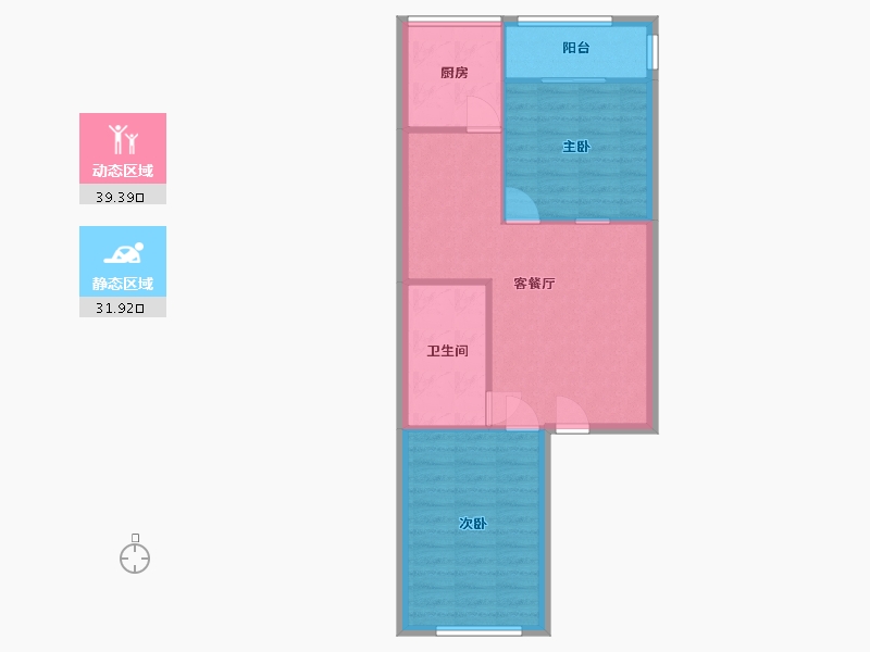 天津-天津市-凤岐东里-74.06-户型库-动静分区