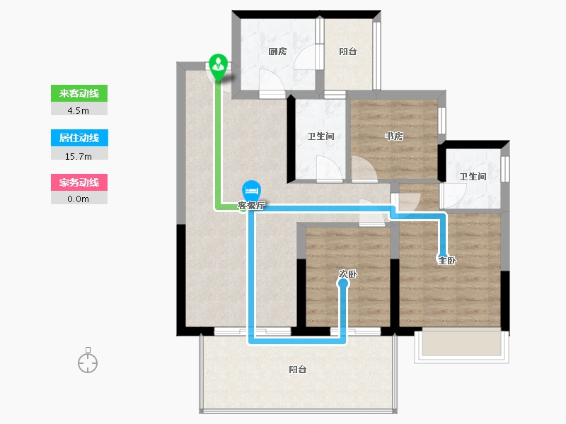 广西壮族自治区-南宁市-锦悦江南-75.00-户型库-动静线