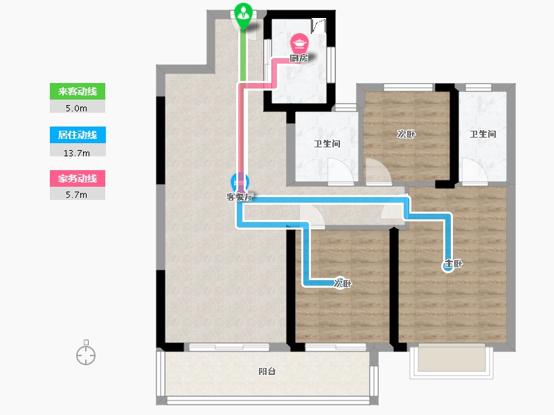 湖南省-长沙市-大汉汉府-100.00-户型库-动静线