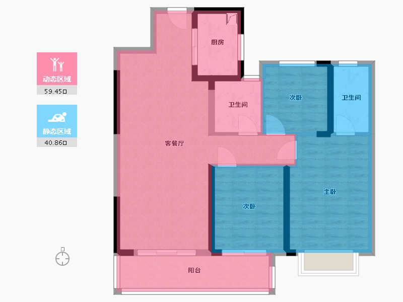 湖南省-长沙市-大汉汉府-100.00-户型库-动静分区