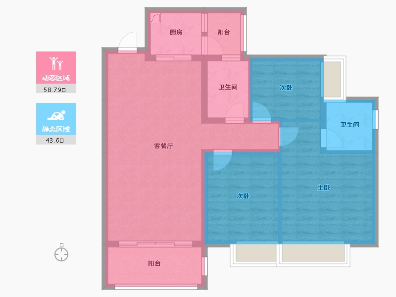 广西壮族自治区-梧州市-翰林府-98.00-户型库-动静分区