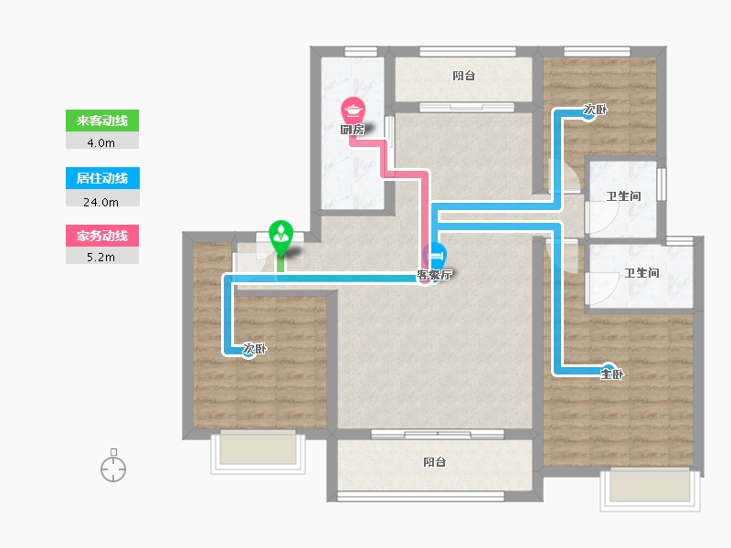 河北省-廊坊市-御东珺璟-110.00-户型库-动静线