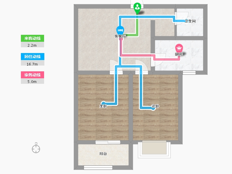 河北省-邯郸市-宏泰新城-65.00-户型库-动静线