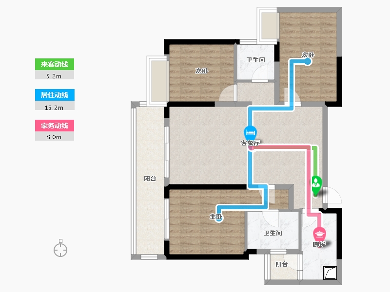 四川省-成都市-新希望锦麟府-93.00-户型库-动静线