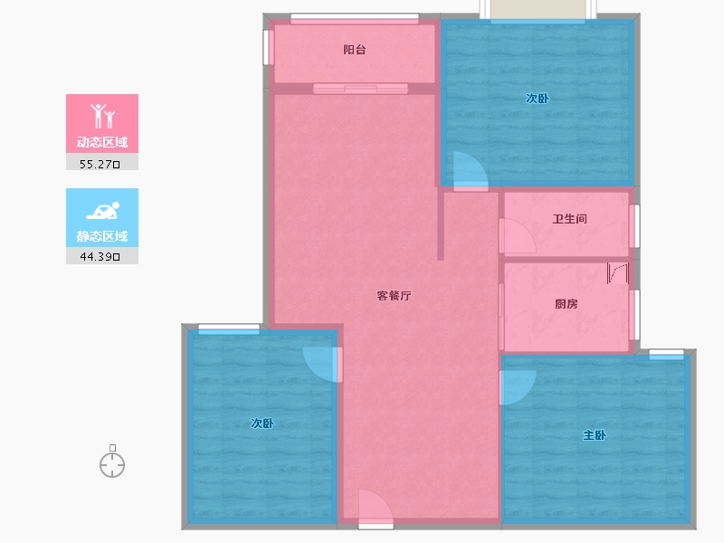 湖北省-十堰市-未来城-90.00-户型库-动静分区