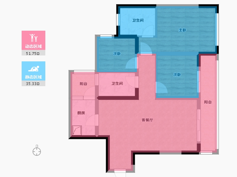 四川省-内江市-兆信中心-88.00-户型库-动静分区