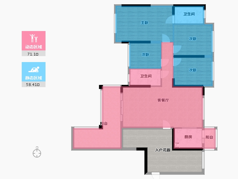 广西壮族自治区-贵港市-迎宾华府-140.00-户型库-动静分区