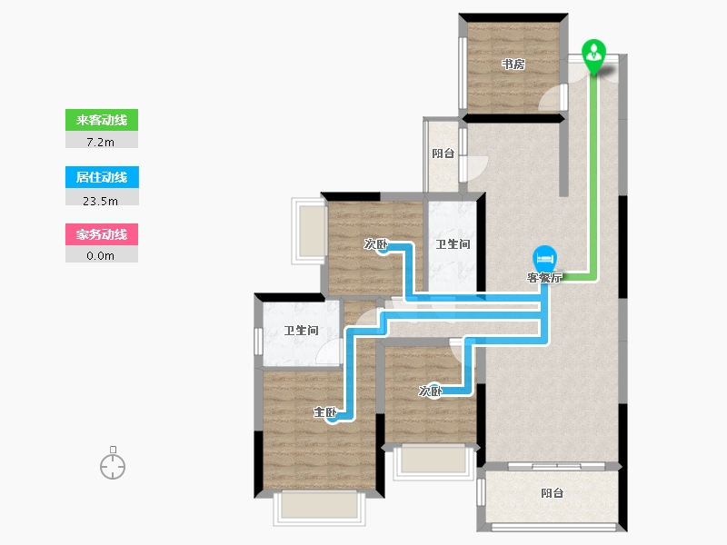 湖南省-衡阳市-滨江学府-143.64-户型库-动静线