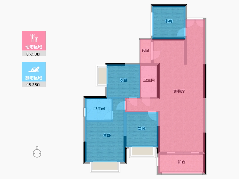 湖南省-衡阳市-滨江学府-143.64-户型库-动静分区