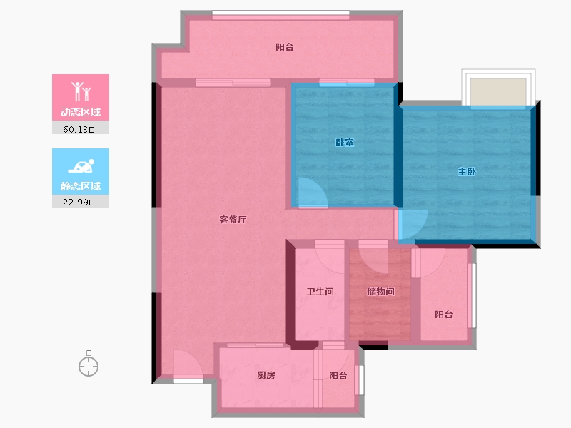 四川省-乐山市-嘉州新城・滟澜洲-87.00-户型库-动静分区