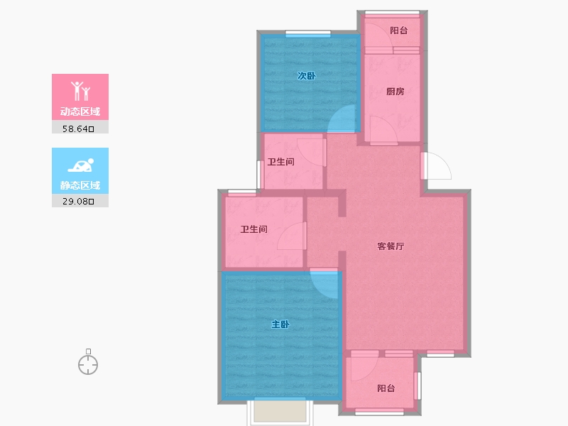 上海-上海市-枫岸华庭-78.00-户型库-动静分区