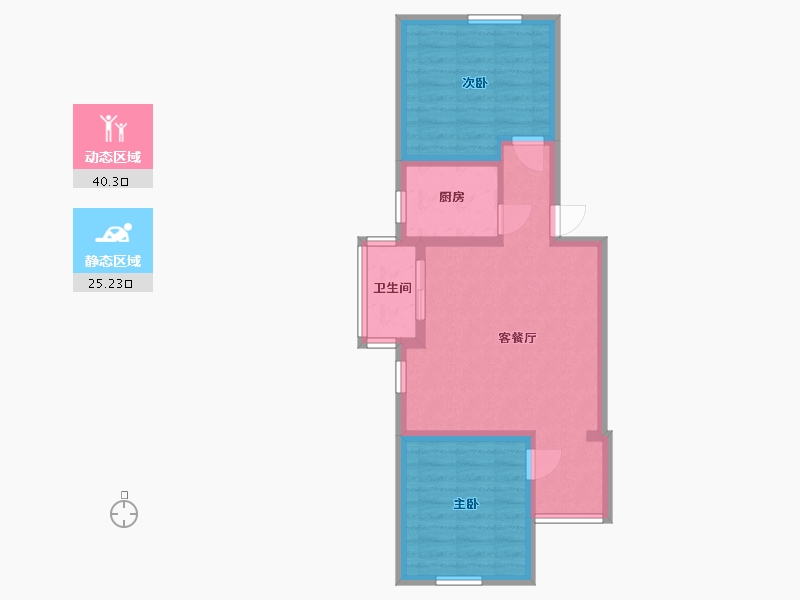 北京-北京市-玉桥南里26号楼-78.45-户型库-动静分区