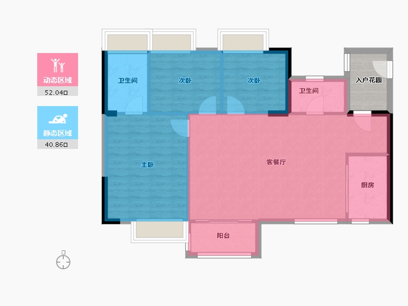 广东省-肇庆市-肇庆・敏捷城-90.00-户型库-动静分区