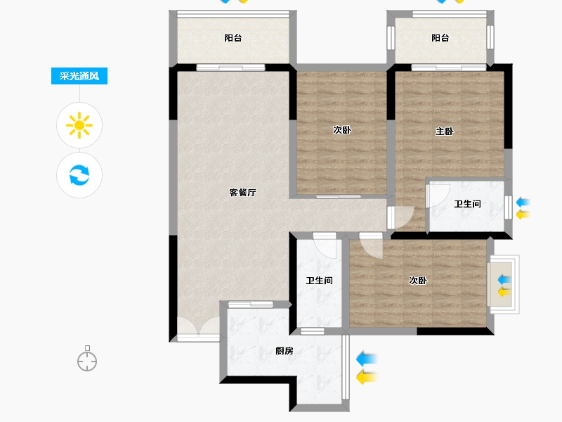 四川省-成都市-蜀馨苑-140.00-户型库-采光通风