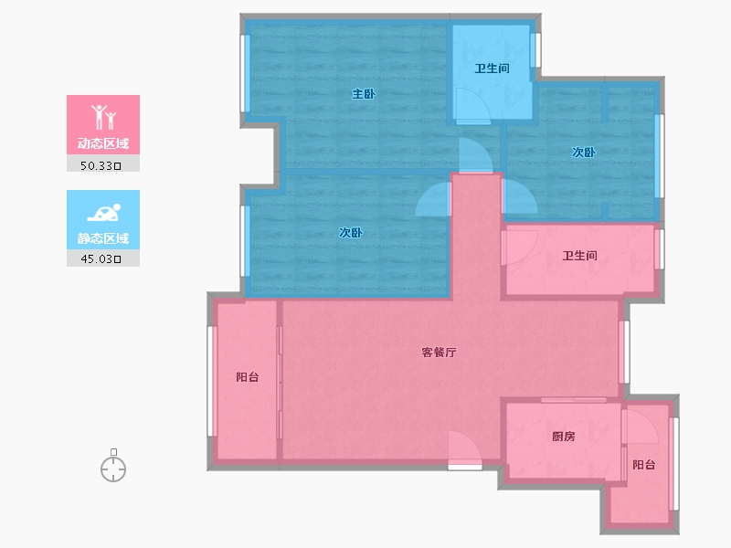 重庆-重庆市-国博香榭-82.50-户型库-动静分区