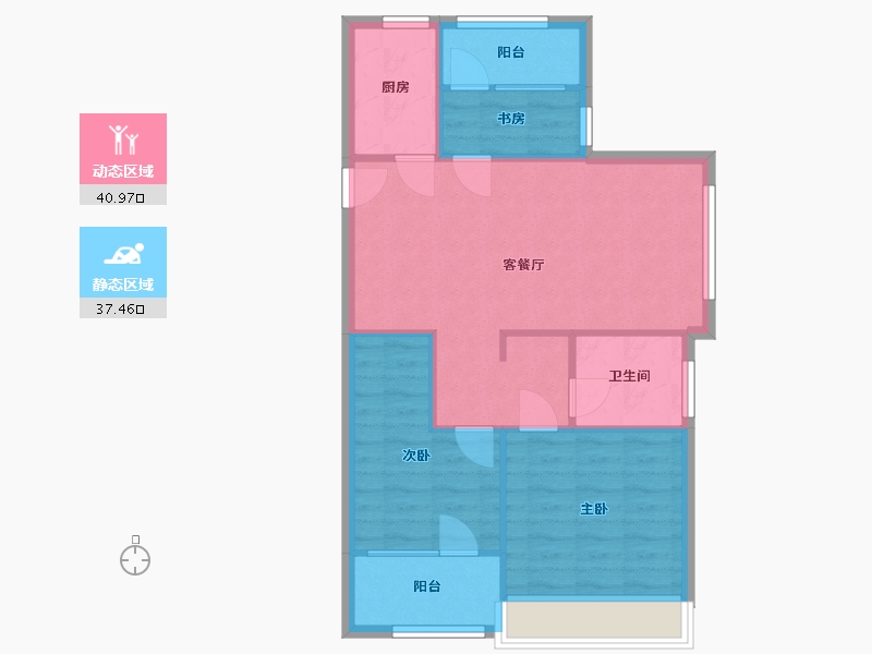 山东省-烟台市-天泰学府-71.00-户型库-动静分区