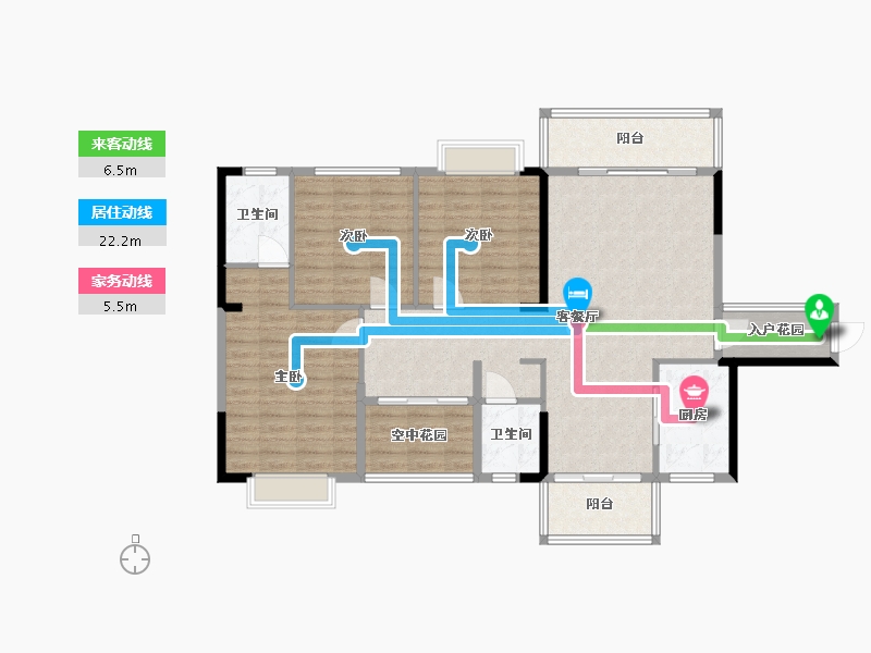 湖南省-郴州市-郴阳融园-120.00-户型库-动静线