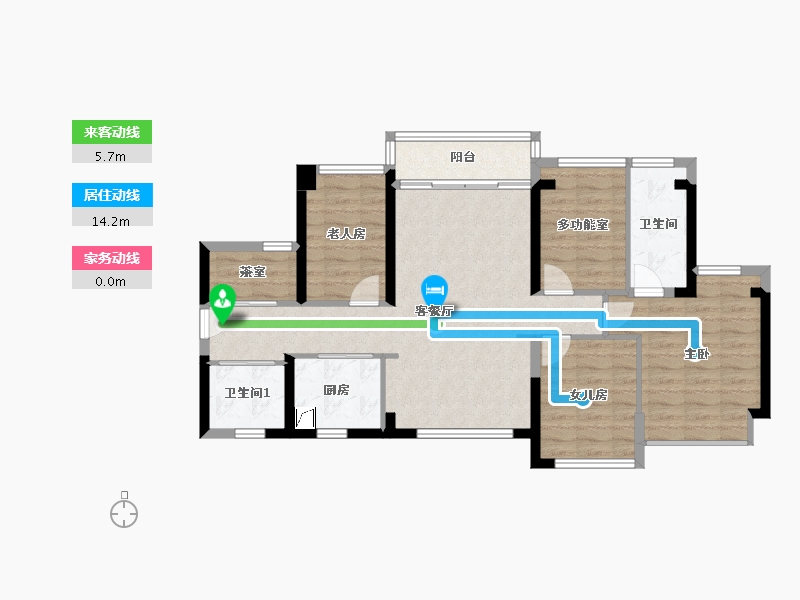 广东省-深圳市-未来花园-89.84-户型库-动静线