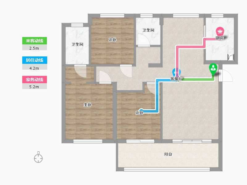 福建省-福州市-世茂云樽-80.00-户型库-动静线