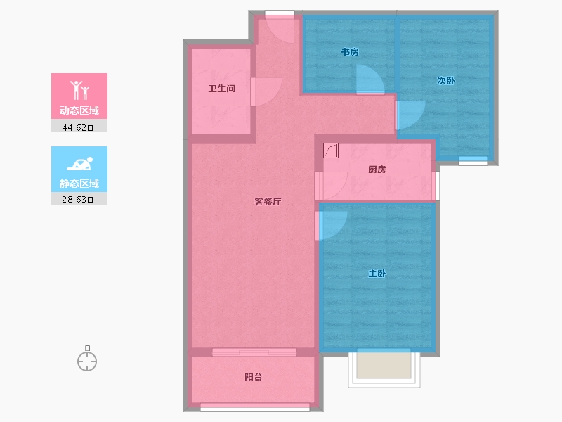 河北省-衡水市-锦绣东城-65.40-户型库-动静分区