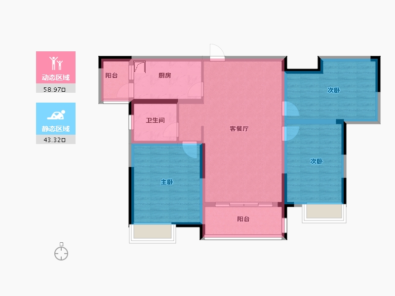 江西省-景德镇市-江中・盛世峰景-91.00-户型库-动静分区