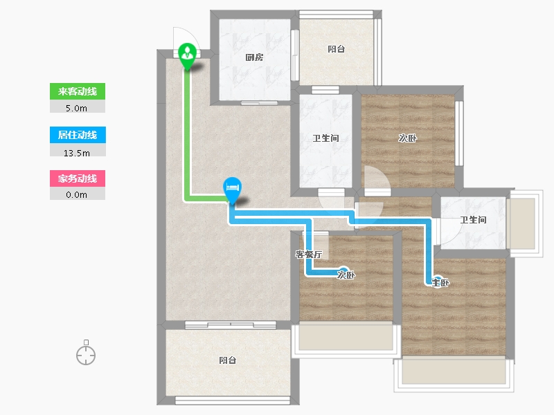 四川省-绵阳市-三汇四季公园-75.56-户型库-动静线