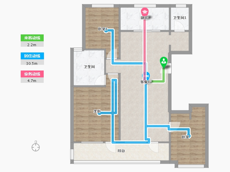 山东省-济南市-万科龙湖紫郡-140.00-户型库-动静线