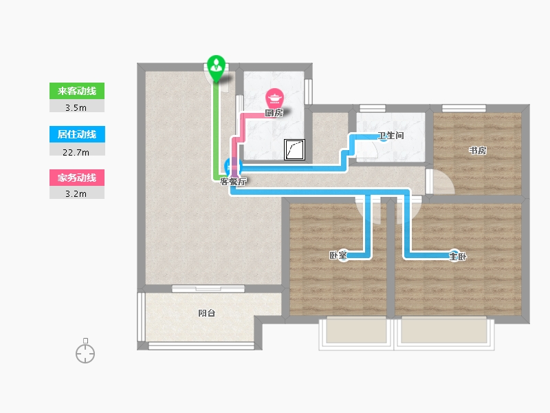 陕西省-宝鸡市-隆泰府-80.00-户型库-动静线