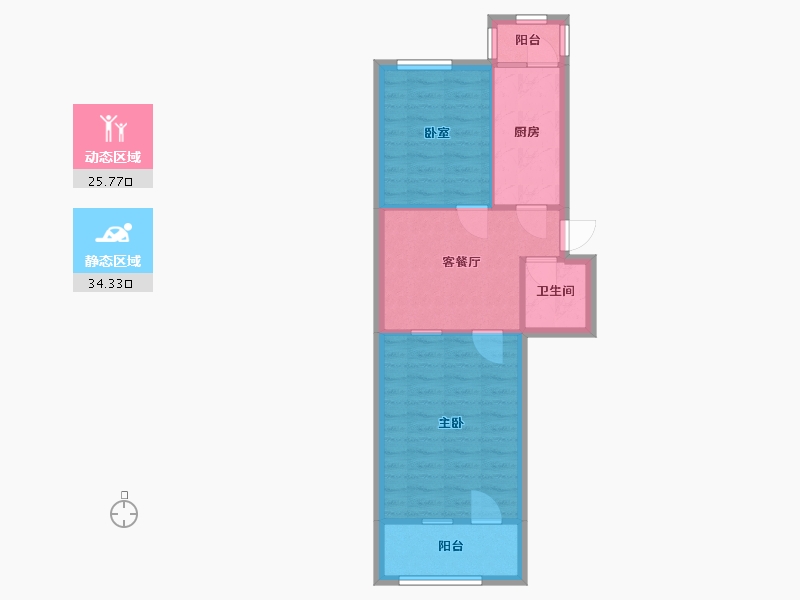 山东省-青岛市-宁夏路20号4单元201-56.00-户型库-动静分区