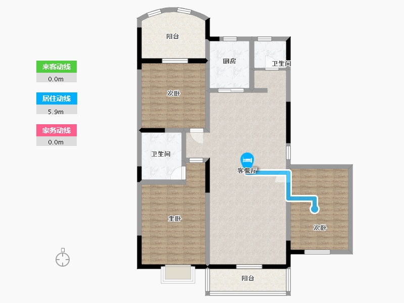 河南省-洛阳市-兴华苑-128.30-户型库-动静线