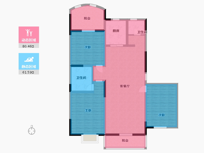 河南省-洛阳市-兴华苑-128.30-户型库-动静分区