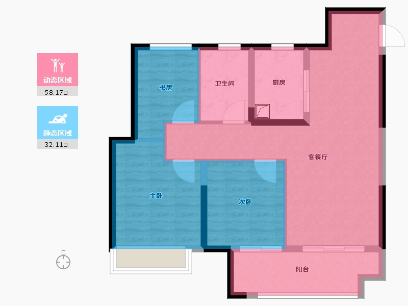 浙江省-嘉兴市-金悦学府-81.00-户型库-动静分区