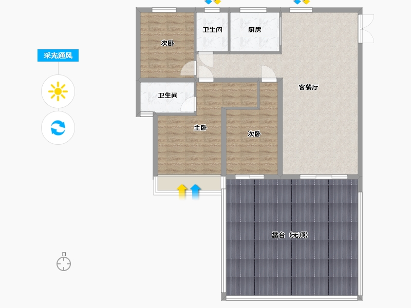 贵州省-六盘水市-大林城-128.00-户型库-采光通风