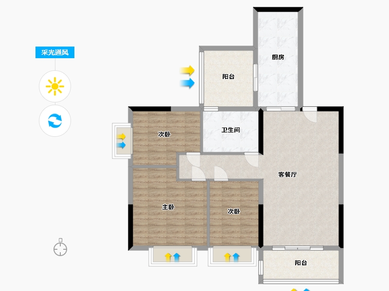 四川省-成都市-恒大御龙天峰-99.00-户型库-采光通风