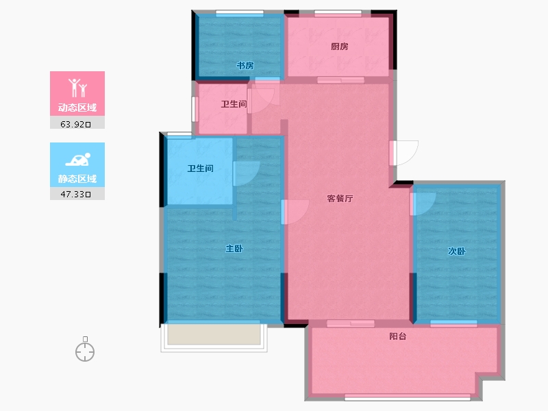 安徽省-铜陵市-吾悦华府-100.00-户型库-动静分区