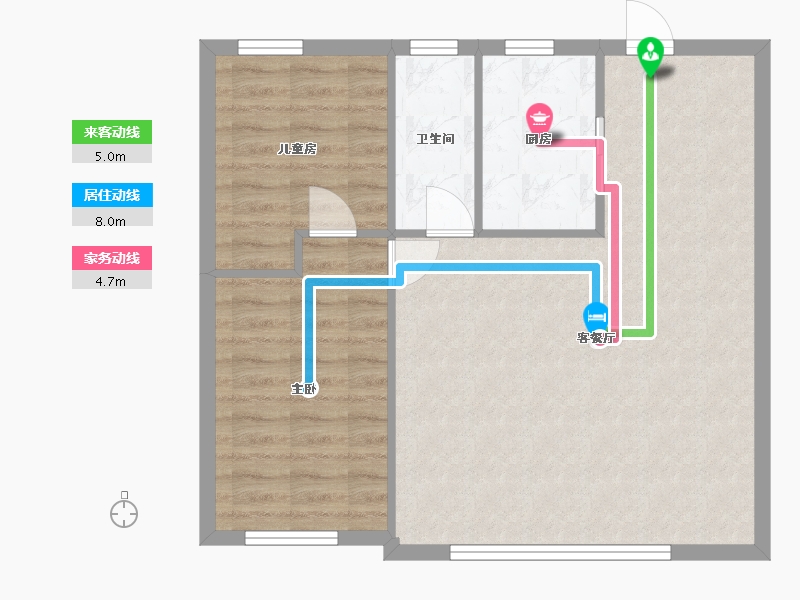 山东省-青岛市-绿地国科健康科技小镇-70.00-户型库-动静线