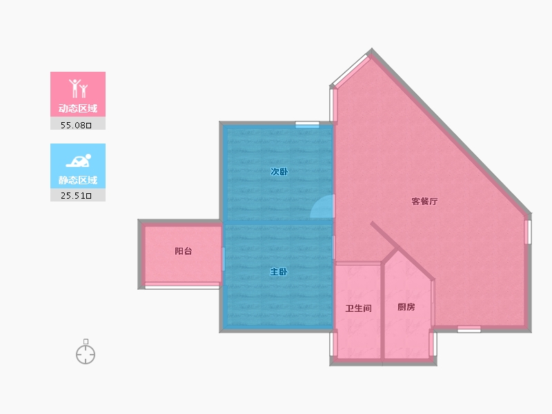 广东省-深圳市-中银花园-72.00-户型库-动静分区