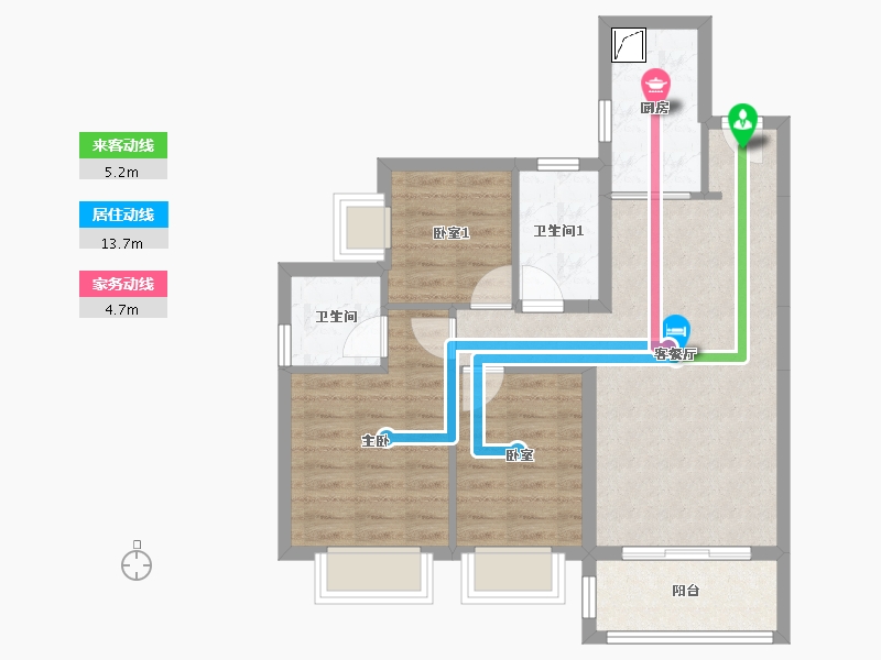 广东省-东莞市-虎门君悦东方-80.00-户型库-动静线