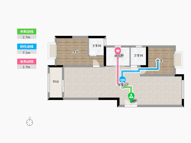 江苏省-南通市-华新壹品-110.40-户型库-动静线